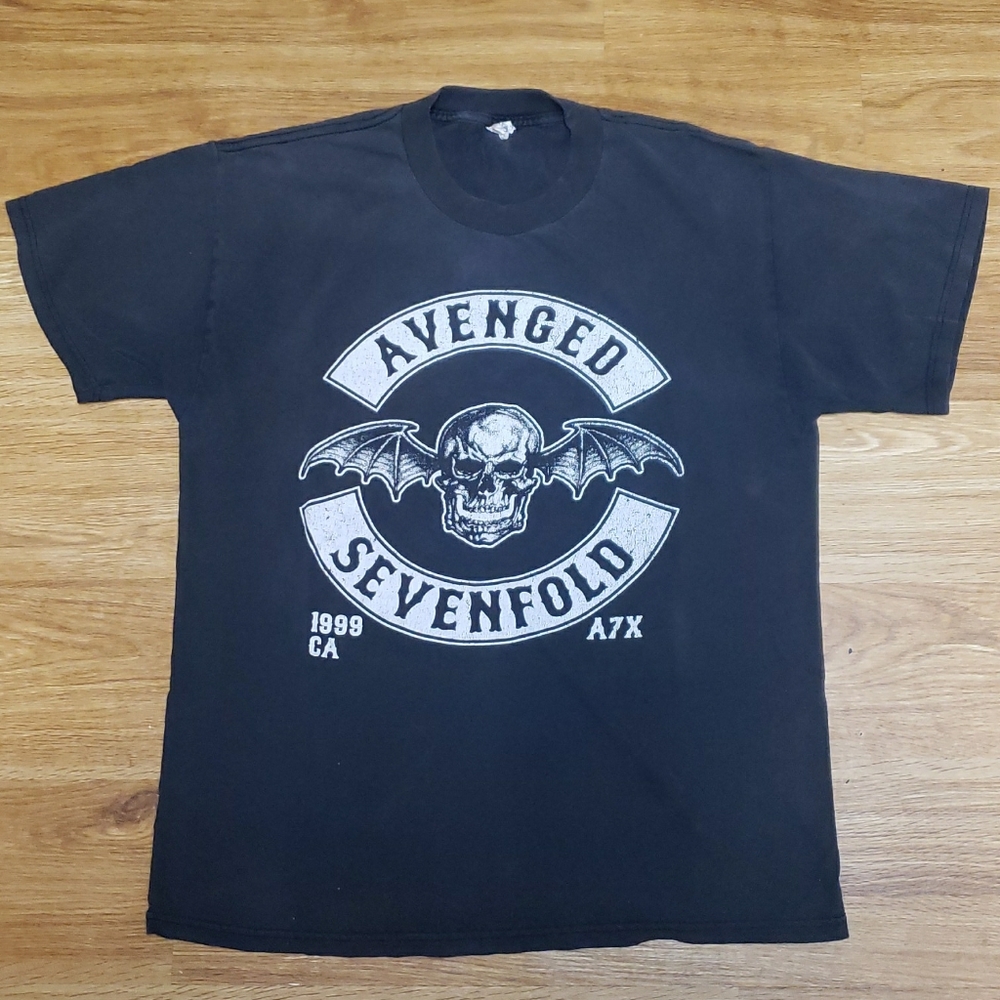 VINTAGE! 1999 AVENGED SEVENFOLD T-SHIRT L - Picture 4 of 4